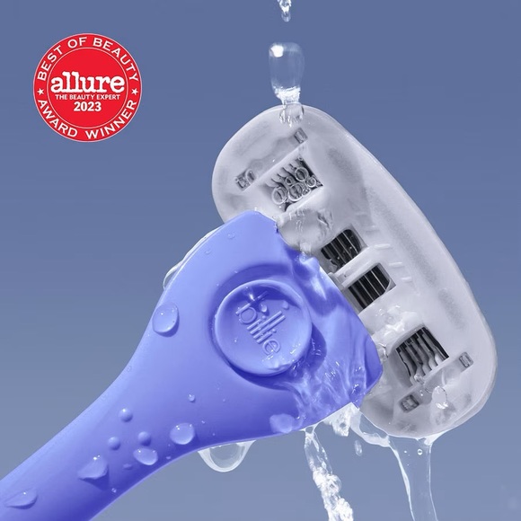 Billie Razor Kit - 1 Handle + 2 Blade Refills + Magnetic Holder - Cool Blue - Picture 3 of 11